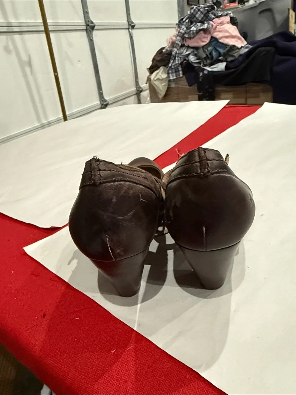 Frye Brown Mary Jane Block Heel Pumps